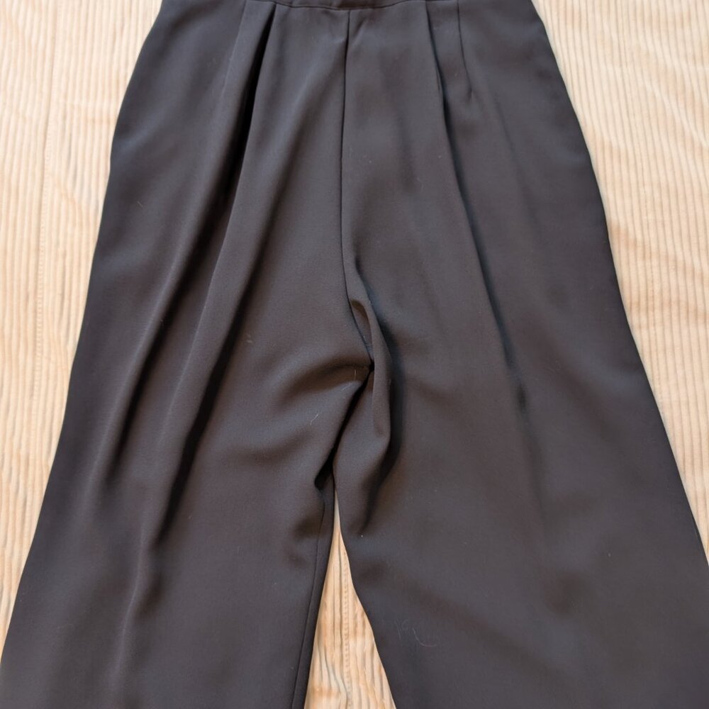 Le Suit Dark Navy Double-Breasted Shawl-Collar Pantsuit - Picture 14 of 16